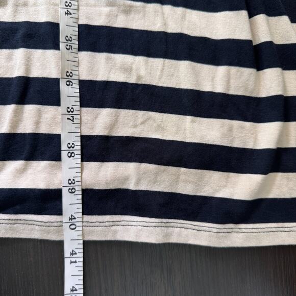 Rachel Parcell T Shirt Dress Womens XL Stripe Rayon Jersey Casual Soft Black Tan - Picture 10 of 11